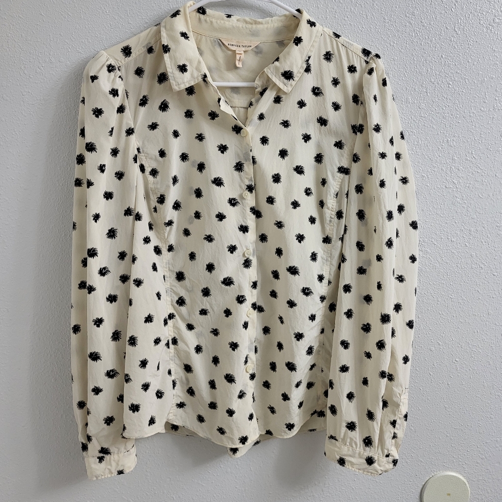 Rebecca Taylor Long Sleeve Silk Blouse